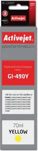 Activejet AC-G490Y Ink cartridge (replacement for Canon GI-490Y; Supreme; 70 ml; 7000 pages, yellow)