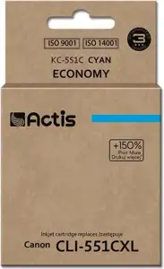 Actis KC-551C ink (replacement for Canon CLI-551C; Standard; 12 ml; cyan (with chip)