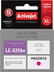 Activejet AB-3213MN Ink cartridge (replacement for Brother LC3213M; Supreme; 7 ml; magenta)