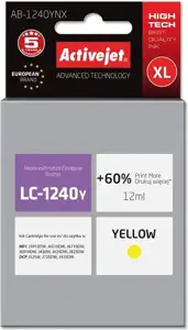 Activejet AB-1240YNX ink (replacement for Brother LC1220Bk/LC1240Bk; Supreme; 12 ml; yellow)