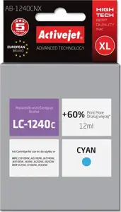Activejet AB-1240CNX ink (replacement for Brother LC1220Bk/LC1240Bk; Supreme; 12 ml; cyan)