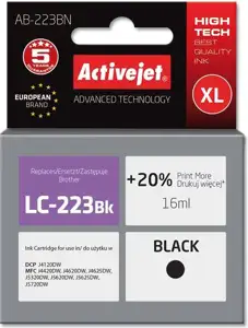 Activejet AB-223BN ink (replacement for Brother LC223Bk; Supreme; 16 ml; black)