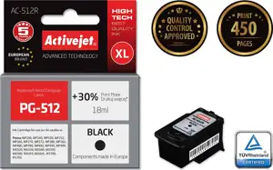 Activejet AC-512R Ink cartridge (replacement for Canon PG-512; Premium; 18 ml; black)