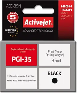 Activejet ACC-35N Ink cartridge (replacement for Canon PGI-35; Supreme; 9.5 ml; black)