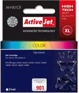 Activejet AH-901CR Ink (replacement for HP 901 CC656AE; Premium; 21 ml; colour)