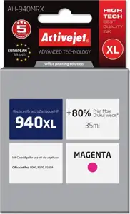 Activejet AH-940MRX Ink Cartridge(replacement for HP 940XL C4908AE; Premium; 35 ml; magenta)