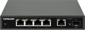 Intellinet 561822 Switch Gigabit 4x RJ45 PoE+, 1x RJ45 Uplink, 1x slot SFP