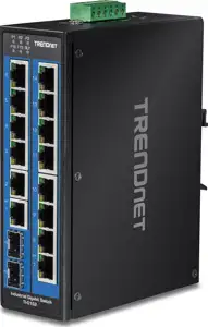 TRENDnet Industrie Switch 16Port Gbit DIN-Rail