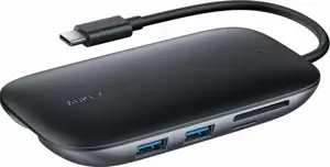 AUKEY CB-C71 interface hub 5000 Mbit/s Black