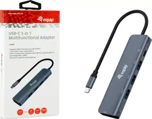 Equip Dock USB-C->HDMI,3xUSB3.0,100WPD 4K30Hz 0.25m gr