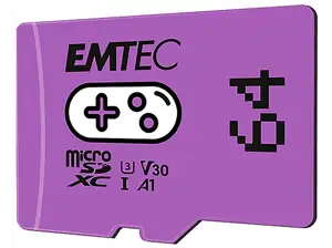 EMTEC MicroSD Card 64GB SDXC CL.10 UHS1 U3 V30 A1 Gaming