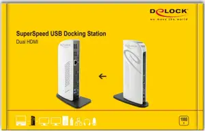 DELOCK USB Dockingstation Dual HDMI Full-HD/USB3.2/LAN/Audio