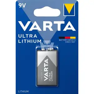 Professional Lithium 9V, 1200 mAh, 36.4 g.