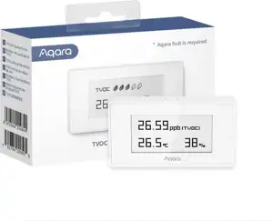Aqara TVOC Air Quality Monitor: Model No: AAQS-S01; SKU: AS029GLW02