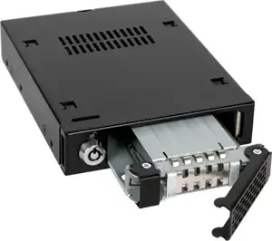 SATA/SAS HDD & SSD Mobile Rack For 3.5” Device Bay - Full Metal, Host Interface: 7 pin SATA x 2, Drive Bay: 1x 8.89 cm (3.5