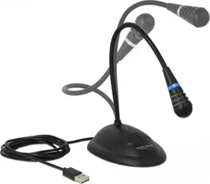 USB Gooseneck Microphone with base and mute, -44 dB, 70 Hz - 9 kHz, 16 Bit / 48 kHz