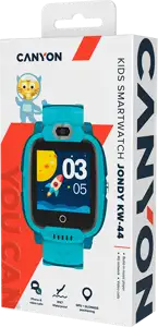 CANYON Jondy KW-44, Kids smartwatch, 1.44''IPS colorful screen 240*240, ASR3603S, Nano SIM card, 192+128MB, GSM(B3/B8), LTE(B1.2.3.5.7.8.20) 700mAh battery, built in TF card: 512MB, GPS,compatibility