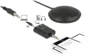Condenser Table Microphone, 3.5mm, 2.2 kOhm, -32 dB, 100 Hz - 10 kHz, 60x15 mm, 65.5 g