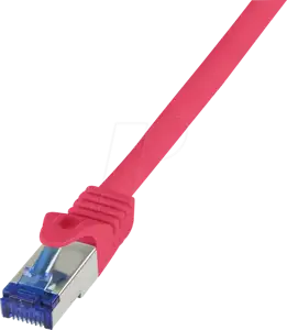 Logilink patch kabel Ultraflex, Cat.6A, S/FTP, crveni, 0,25 m