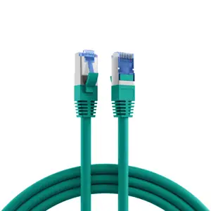 S/FTP 26 AWG, CAT7 Raw Cable, CAT6a Modular plugs, 10 m, Green