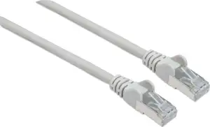 S/FTP 26 AWG, CAT7 Raw Cable, CAT6a Modular plugs, 0.5 m, Gray