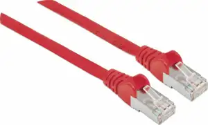 S/FTP 26 AWG, CAT7 Raw Cable, CAT6a Modular plugs, 1.5 m, Red