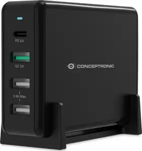 CONCEPTRONIC punjač 4Port 65W, 1xUSB-C/3xUSB-A Desk PD sw