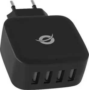 CONCEPTRONIC punjač 4Port 25W, USB-A crni