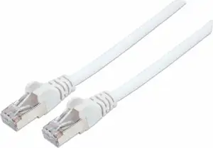 S/FTP 26 AWG, Cat7 Raw Cable, Cat6a Modular Plugs, 0.25 m (0.8 ft.), White