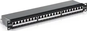24-port Cat6A Shielded 1U Patch Panel