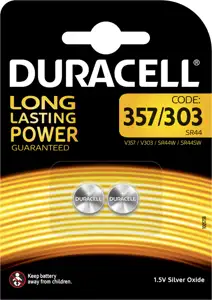 2x SR44, 1.5V, Silver oxide