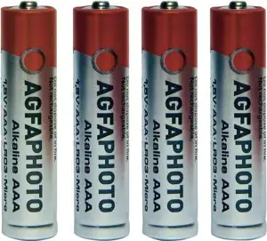 4x AAA, Alkaline, 1.5V, LR03