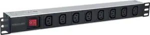 Intellinet 163620 power distribution unit (PDU) 8 AC outlet(s) 1U Black, Silver