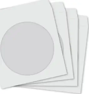 MediaRange Paper sleeves for 1 disc, with flap and window, assorted colors, Pack 100