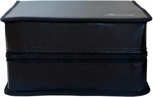 MediaRange Media storage wallet for 400 discs, synthetic leather, black