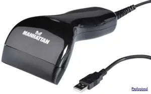 Contact CCD Barcode Scanner 80 mm Scan Width, USB, Black