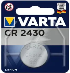 CR 2430, 4g, 1.3 ccm, 3V, 280 mAh,