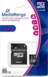 Micro SDHC Card 32GB Class 10 with SD adaptor