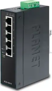 Planet IGS-501T, 5-Port 10 100 1000Mbps Industrial Gigabit Ethernet Switch with (-40 75 Degree C operating temperature)