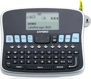 DYMO LabelManager 360D 6/9/12/19mm D1 Tapes Qwerty UK/HK
