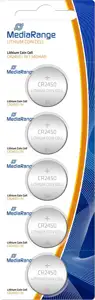 Lithium Coin Cells, CR2450|3V, Pack 5