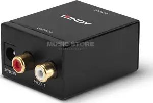 LINDY DA-Wandler,TosLink (optisch) & koaxial an RCA-Stereo