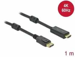 DELOCK DisplayPort 1.2 > HDMI Kabel 4K 60Hz 1,0m aktiv