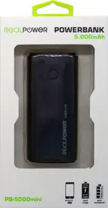 RealPower Powerbank PB-5000 SE crni 5.000mAh