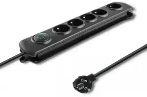 Qoltec 5 gniazd 3.0m czarna