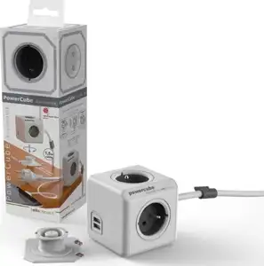 PowerCube Extended 4 utičnice 2x USB 1.5m plava