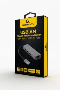 GEMBIRD Adapter USB-AM do LAN Hub USB