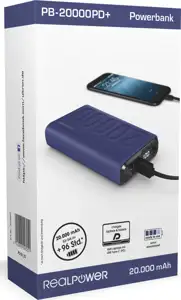 RealPower Powerbank PB-20000 PD+ tamnoplava 20.000 mAh