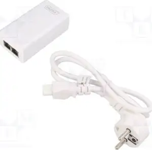 DIGITUS Gigabit Ethernet PoE Injektor 802.3af 15,4W weiß