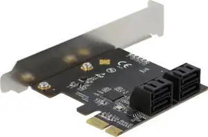 DELOCK 4 Port SATA PCI Express x1 Karte Low Profile Formfakt